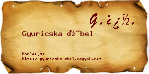 Gyuricska Ábel névjegykártya
