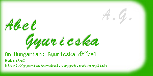 abel gyuricska business card